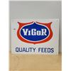 Image 1 : VINTAGE NOS VIGOR QUALITY FEEDS STEEL SIGN