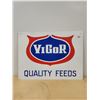 Image 1 : VINTAGE NOS VIGOR QUALITY FEEDS STEEL SIGN