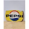 Image 1 : VINTAGE EMBOSSED PEPSI METAL SIGN