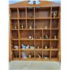 Image 2 : WOOD/GLASS DISPLAY CABINET W/30 PIECES BRASS MINIATURES & WADES