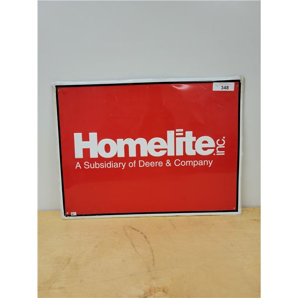 ORIGINAL HOMELITE CHAINSAW EMBOSSED TIN SIGN
