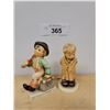 Image 1 : TWO VINTAGE "MERRY WANDERER" & "TOO SHY TO SING" HUMMEL FIGURINES APPROX 4"