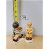 Image 2 : TWO VINTAGE "MERRY WANDERER" & "TOO SHY TO SING" HUMMEL FIGURINES APPROX 4"