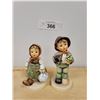 Image 1 : TWO VINTAGE "GRANDMA'S GIRL" & SHOELESS BOY HUMMEL FIGURINES APPROX 4 & 4.5"