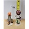 Image 2 : TWO VINTAGE "GRANDMA'S GIRL" & SHOELESS BOY HUMMEL FIGURINES APPROX 4 & 4.5"