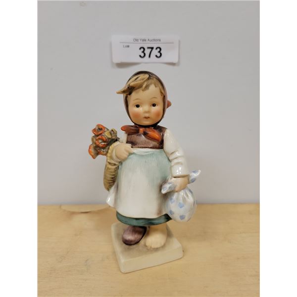VINTAGE GIRL W/BOUQUET AND SATCHEL HUMMEL FIGURINE APPROX 5.75"
