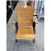 Image 1 : ANTIQUE CAST IRON/OAK THEATRE CHAIR, NO SHIPPING