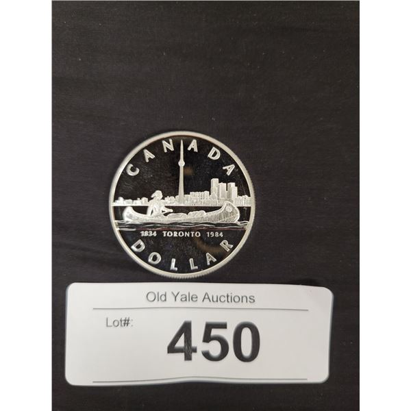 1834-1984 "TORONTO" PROOF SILVER DOLLAR UNCIRCULATED