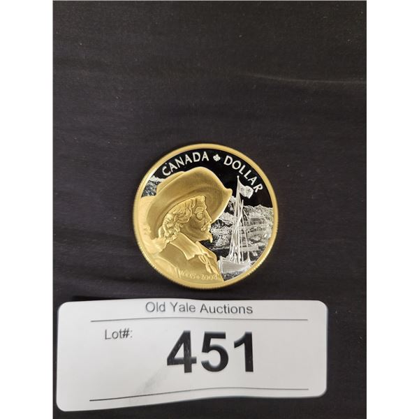 CANADA 2008 GOLD PLATED SILVER DOLLAR PROOF, ULTRA HEAVY CAMEO UNCIRCULATED