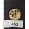 Image 3 : CANADA 2002 GOLD PLATED SILVER DOLLAR PROOF, ULTRA HEAVY CAMEO UNCIRCULATED
