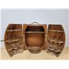 Image 2 : VINTAGE ONE-OF-A-KIND WOODEN BARREL LIQUOR CABINET