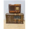 Image 1 : TWO VINTAGE WOOD CABINET RADIOS