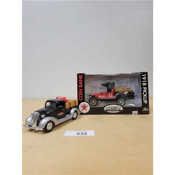 TWO DIE CASTS-UNOPENED TEXACO TRUCK & 1937 CHEV TRUCK