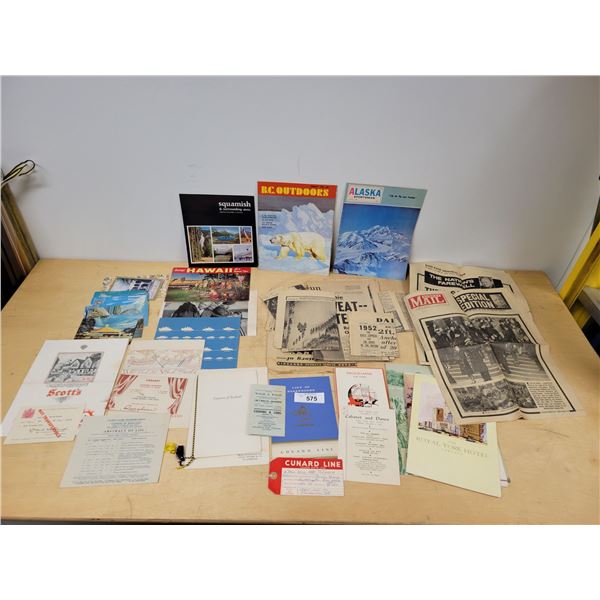 COLLECTION VINTAGE TRAVEL MEMORABILIA