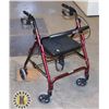 Image 1 : RED FRAME WHEELED WALKER