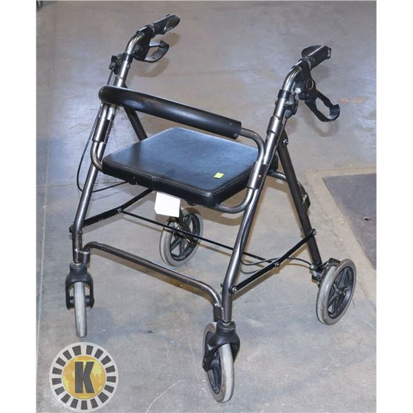 GREY FRAME WHEELED WALKER