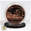 Image 3 : PURE .999 1-OZ FINE COPPER ROUND -TRUMPS WALL