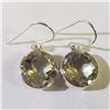 Image 1 : JS130-655 SILVER GREEN AMETHYST EARRINGS