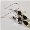 Image 2 : JS130-666 SILVER SMOKEY QUARTZ EARRINGS