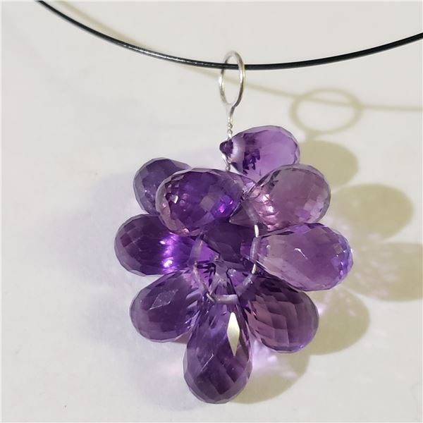 JS130-691 14K  AMETHYST(16CT) NECKLACE