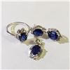 Image 1 : JS130-700 SILVER RHODIUM PLATED SAPPHIRE(10.4