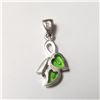 Image 3 : SILVER GREEN GLASS PENDANT