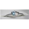 Image 2 : BZ415-165 SILVER BLUE TOPAZ STYLE RING SIZE 8