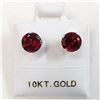 Image 2 : 10K WHITE GOLD GARNET(1.8CT) ROUND 6X6MM