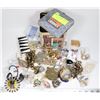 Image 1 : OLD COLLECTORS TIN FILLED WITH ESTATE JEWELRY