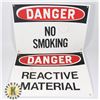 Image 1 : TWO DANGER SIGNS (NOT METAL)