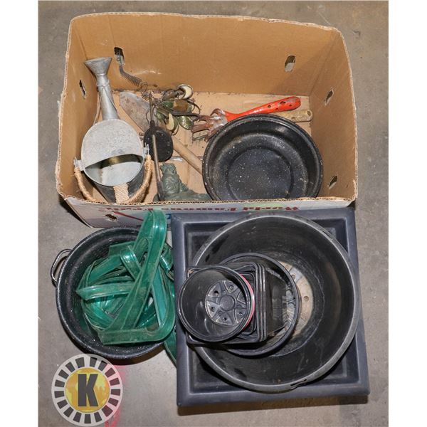 ESTATE BOX OF GARDENING SUPPLIES