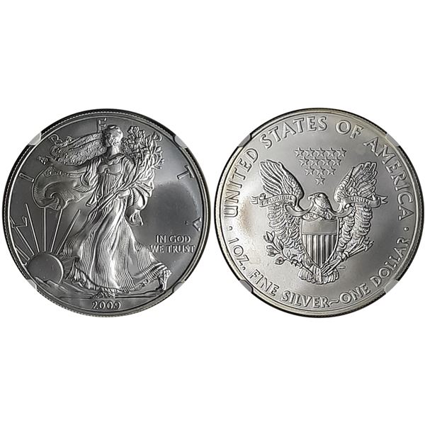 USA, 2009, $1, American Silver Eagle, NGC MS68