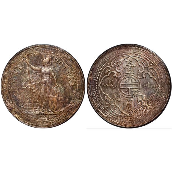 Great Britain, 1903/2-B, $1, Trade dollar, PCGS AU55