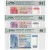Image 1 : 1994, Bank of China, Lot of three, AA Prefix. 20,50 & 100 Dollars PMG 64EPQ (1), 66 EPQ (2). S/N: AA