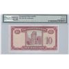 Image 2 : ND (1962-1970), The Chartered Bank, 10 Dollars, S/N: U/G 6493333  PMG 65EPQ.