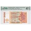 Image 1 : 2001, Standard Chartered Bank, 1,000 Dollars, S/N: AA115500  PMG 67EPQ. S/N in Pairs
