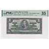 Image 1 : 1937, Canada, 1 Dollar, R/A6138327 PMG 35