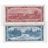 Image 2 : 1954, Canada, 2&5 Dollars, J/B 7340211 & R/C6190990 Both VF