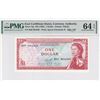 Image 1 : ND (1965), East Caribbean States, 1 Dollar, B88 864569 PMG 64EPQ