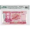 Image 1 : 1995, Scotland, 100 Pounds Specimen, AA000000 PMG 66EPQ Commemorative.