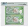 Image 2 : ND (2013), Fiji, 5 Dollars, FFZ0117704/0130204 PMG 67EPQ Uncut pair