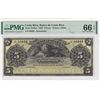 Image 1 : 1899, Costa Rica, 5 Pesos, 80069 PMG 66EPQ