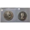 Image 2 : Mauritius 50 Rupees, Conservation Mauritius Kestrel, 1975 silver coin, set of 2