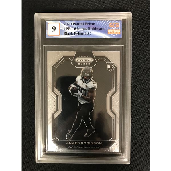 2020 PANINI PRIZM NO.PB-16 JAMES ROBINSON BLACK PRIZM RC (GCG 9)