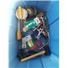 Image 2 : TOTE OF TOOLS, WRENCHES, BIT SET, SOLDERING GUN, EXTENTION CORD