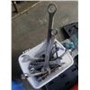 Image 3 : TOTE OF TOOLS, WRENCHES, BIT SET, SOLDERING GUN, EXTENTION CORD