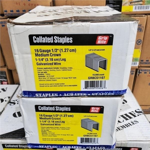 2 NEW BOXES OF 1-1/4" COLLATED STAPLES