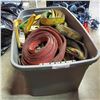Image 1 : LARGE TOTE OF LOAD STRAPS AND SAFETY LINE