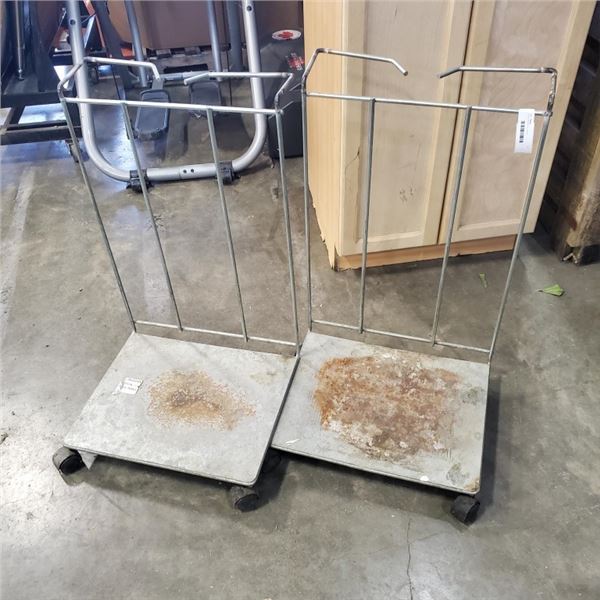 2 ROLLING METAL CARTS