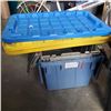 Image 2 : 5 TOTES, ALL WITH LIDS, 2 WITH BUILT IN LIDS, 3 102 LITER HDX TOUGH TOTES